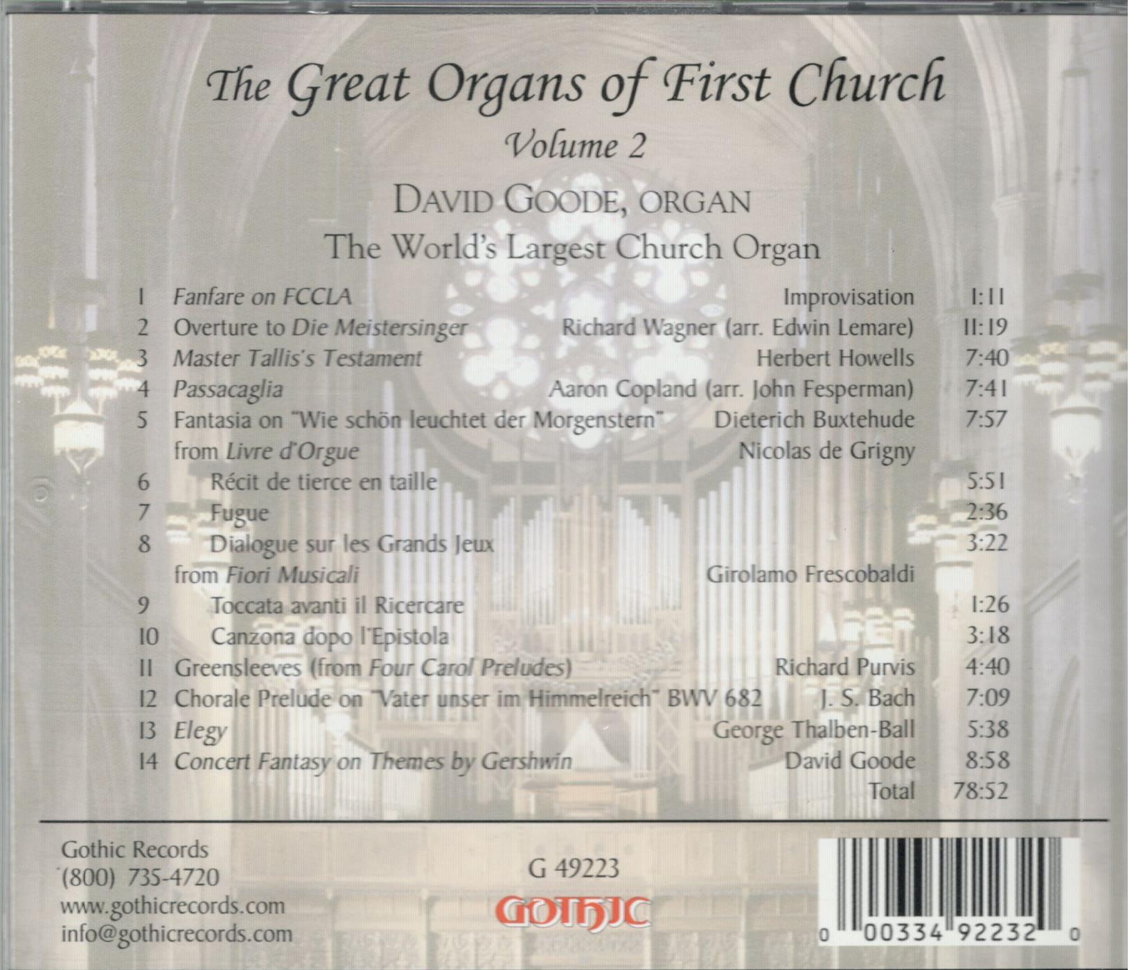 The Great Organs of First Church, Vol. 2 - Image 2